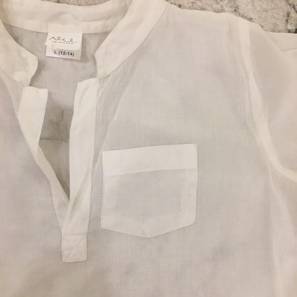 Azul Swimwear White Cover-up Children’s L (12-14) - Picture 2 of 9